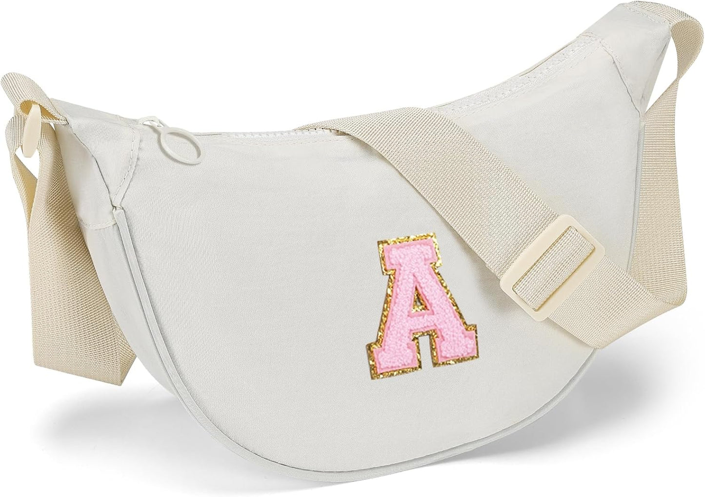 Skiennix Initial Crescent Crossbody Bag - Cute & Trendy Birthday Gift for Women | Perfect for Festivals