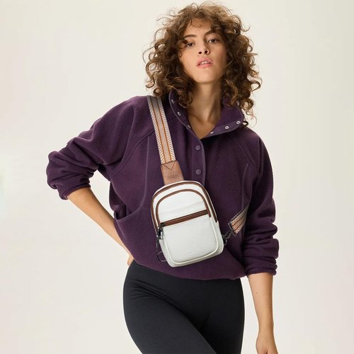 LATMAP Sling Bag - Women's Faux Leather Casual Daypack | Small Crossbody Backpack Purse