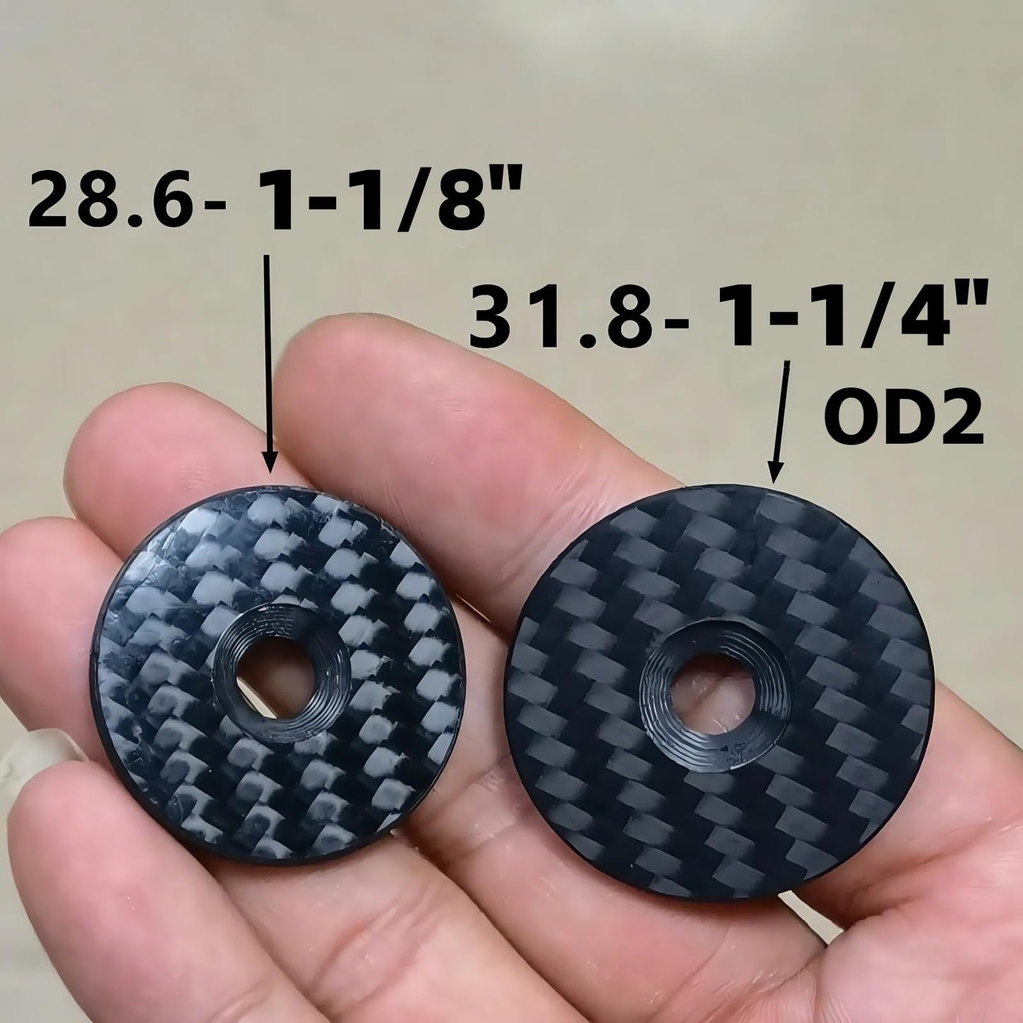 Joxvizx Carbon Bicycle Stem Headset Top Cap Cover, Bike Headsets Caps 28.6/31.8mm OD2 with W/M6*30mm Titanium Bolt&Screw, for 1-1/8 1-1/4 MTB Mountain Road Bikes Forks Steering Tube (31.8 Black Ti)