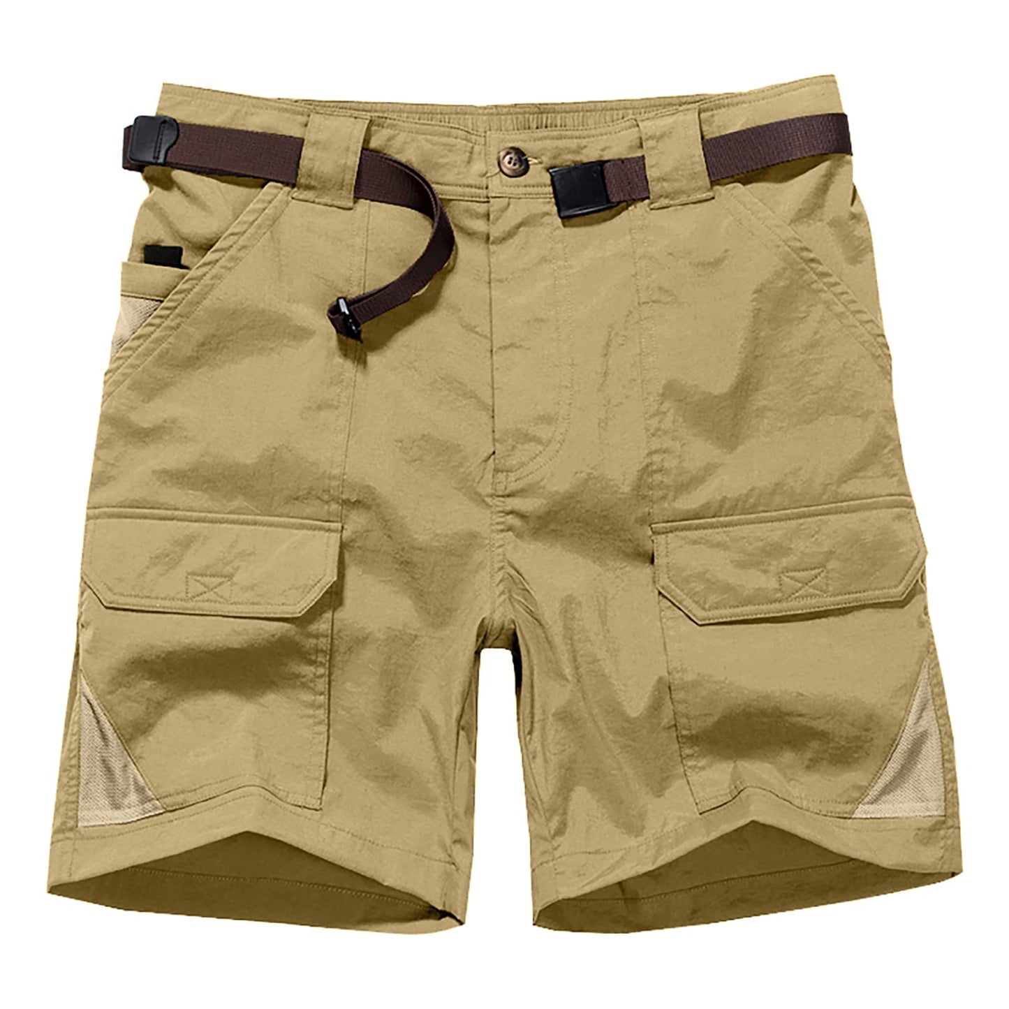 Jessie Kidden Womens Stretch Cargo Hiking Shorts Quick Dry Elastic Waist 7" Casual Shorts for Women Khaki