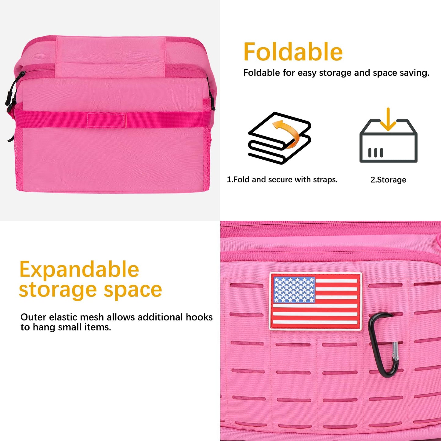 Goloni Soft Sided Insulated Cooler Bag | Leakproof Portable Lunch Box for Men Woven, Camping Beach Picnic Pink
