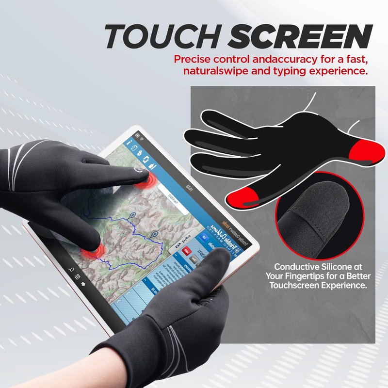 RUIXUE Winter Gloves for Men Women, Warm Thermal Windproof Touchscreen Non-Slip