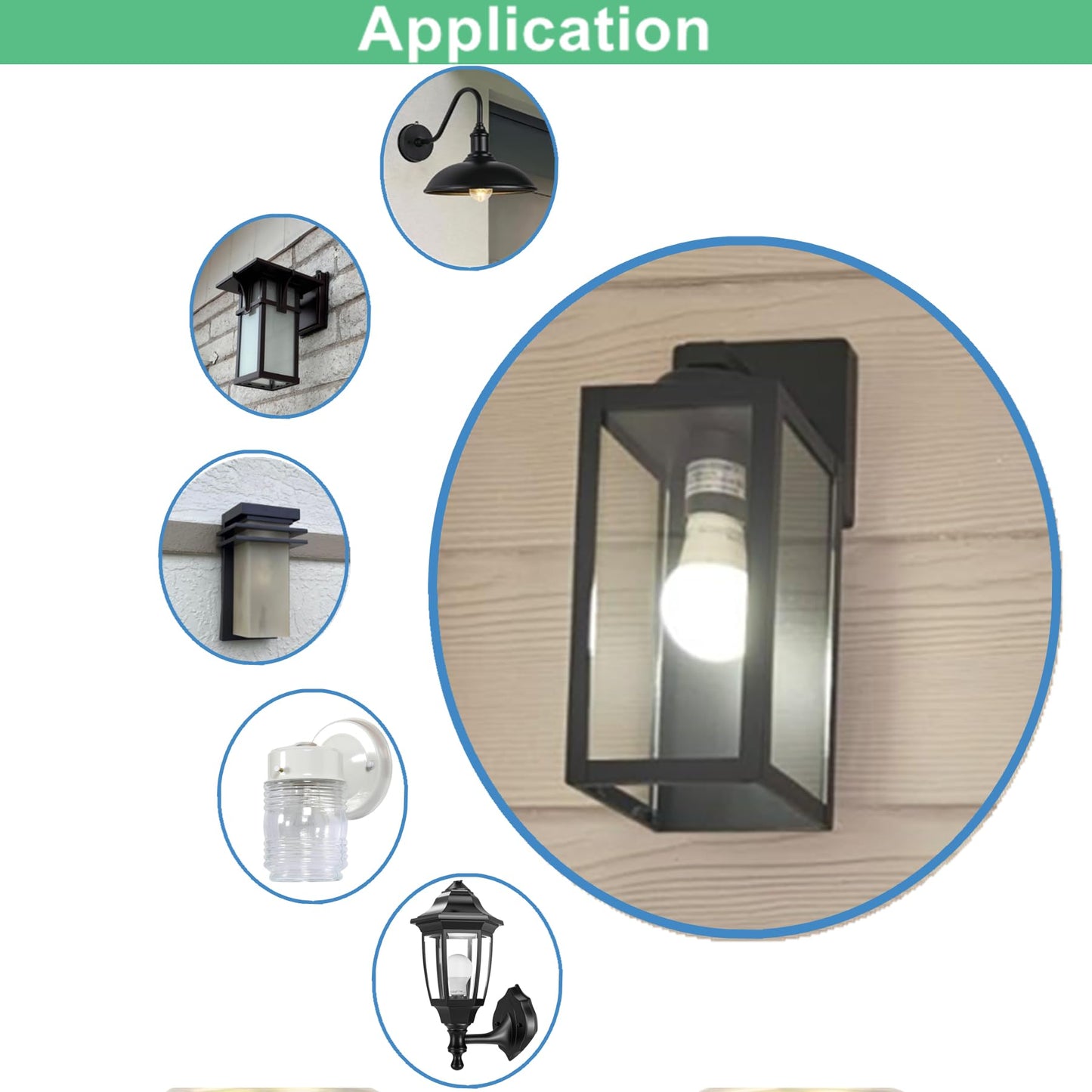 4 -Pack Dusk to Dawn Light Bulbs Outdoor,75 Watt Equivalent, Sensor 10W A19 LED Light Bulb,2700K Warm White 1100 Lumens, Auto on/Off Photocell Automatic for Outdoor Lighting