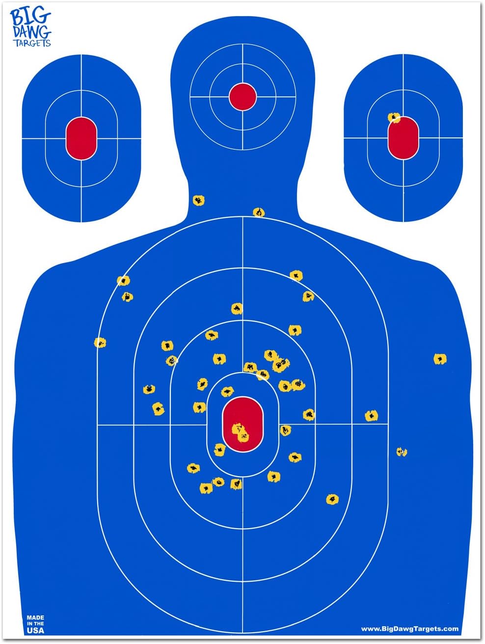 Skiennix Blue Silhouette Reactive Splatter Target - 18 X 24 Inch for Precision Shooting