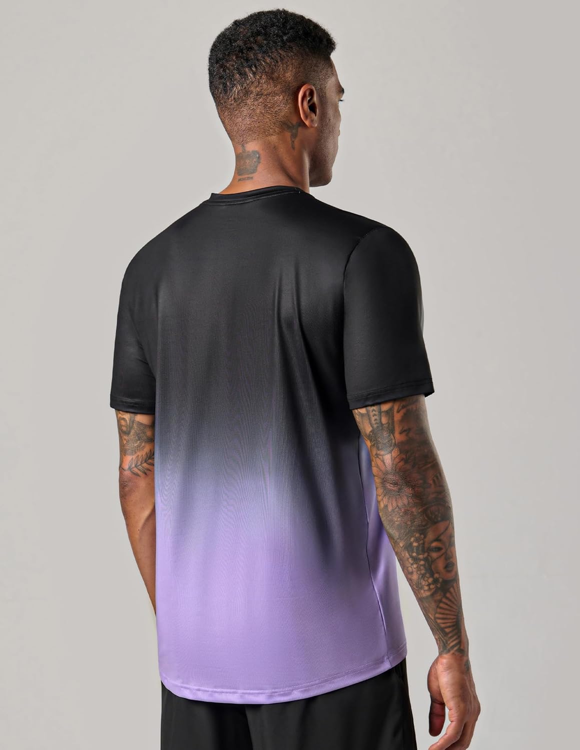 Skiennix Men's Active Quick Dry Crew Neck T-Shirts - 5 Pack Athletic Gym Tees for Workouts