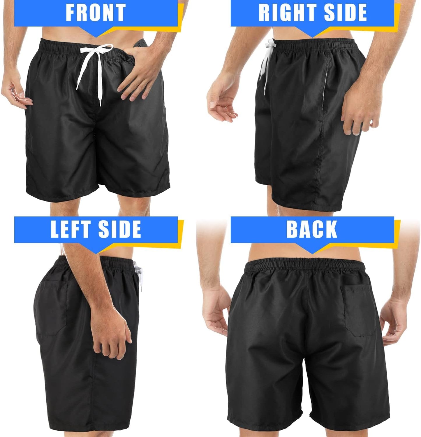 Scotamalone Men's Swim Trunks - Quick Dry 7-Inch Swimming Shorts with Mesh Lining