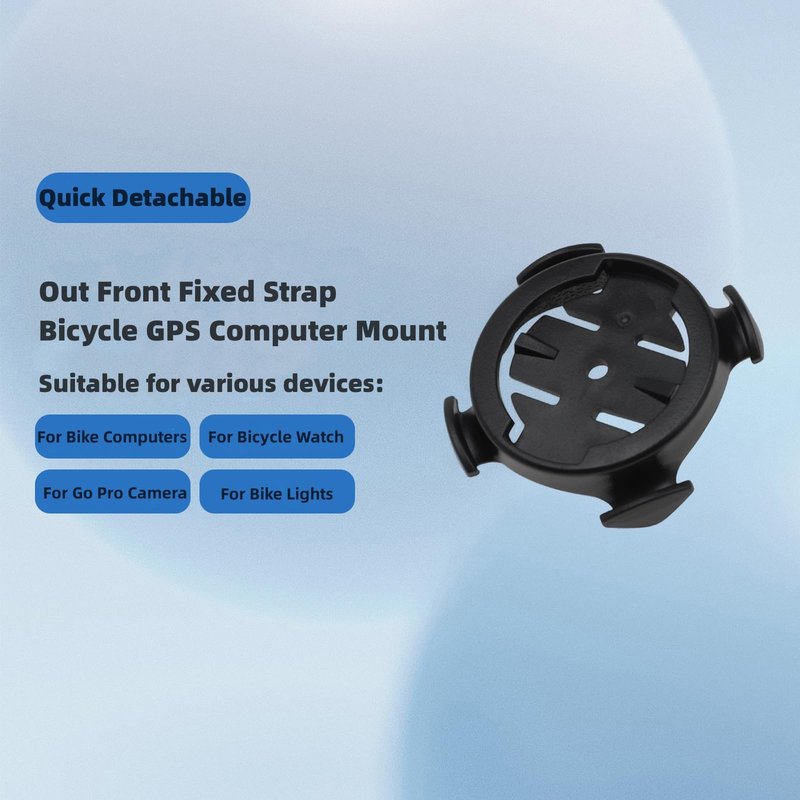 SUKOUSRAM Bike Mount Adapter Compatible with Garmi n GPS Computers,Sport Action Cameras,Bike Lights,Quick Release Strap Mount for Road Mountain Bike MTB Bicycle