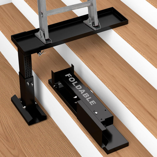 Foldable Heavy Duty Ladder Extender Plus-Adjustable Height 13.4-19.1", Ladder Leveler for Stair-Ladder Aide-Ladder Leveler for Extension Ladders with 27x5.63" Platform-Non-Slip Mat-Holds up to 880lbs