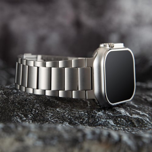 TIREBO Titanium Watch Band (Pro) Compatible ULTRA & Ultra 2 49mm | Premium secure Titanium Metal clasp | Fits iWatch Series 10 46mm wristband | DLC Scratch Resistant Strap