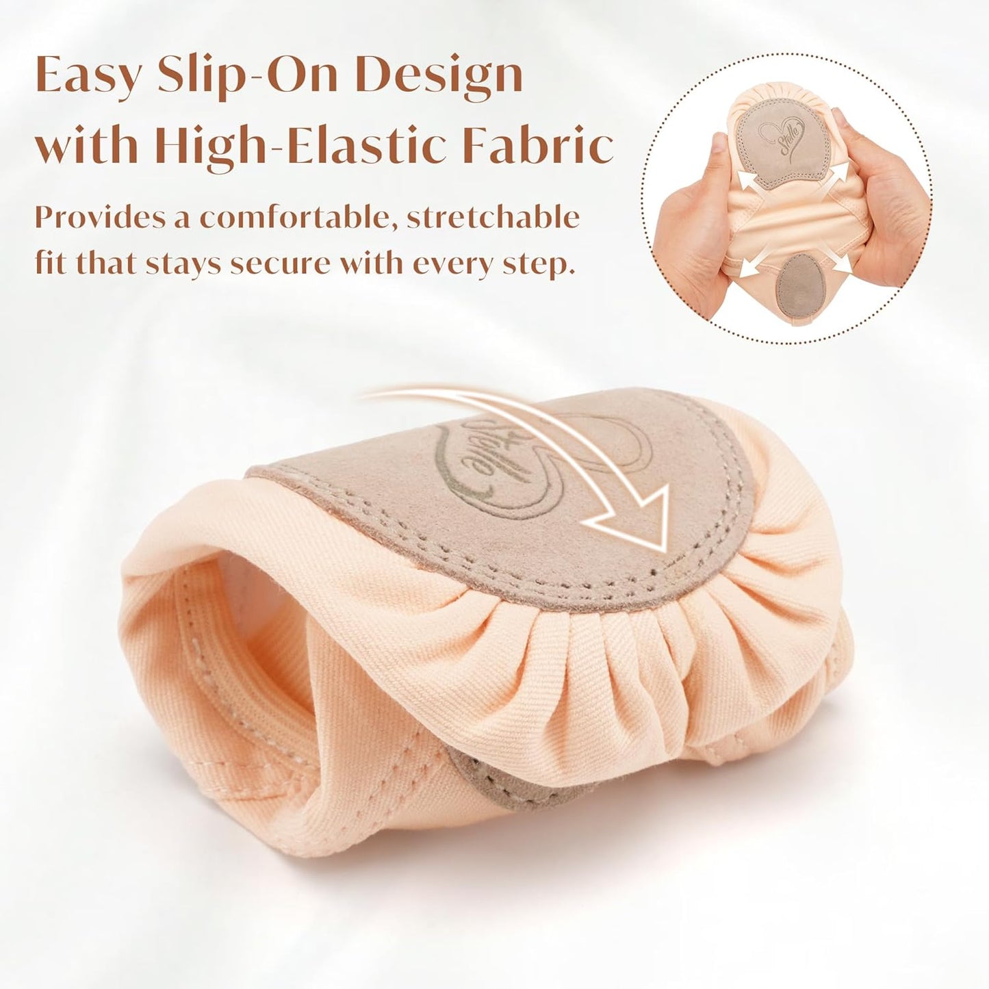Stelle Ballet Shoes - Highly Stretch Canvas Dance Slippers for Women | Non-Slip Yoga Flats