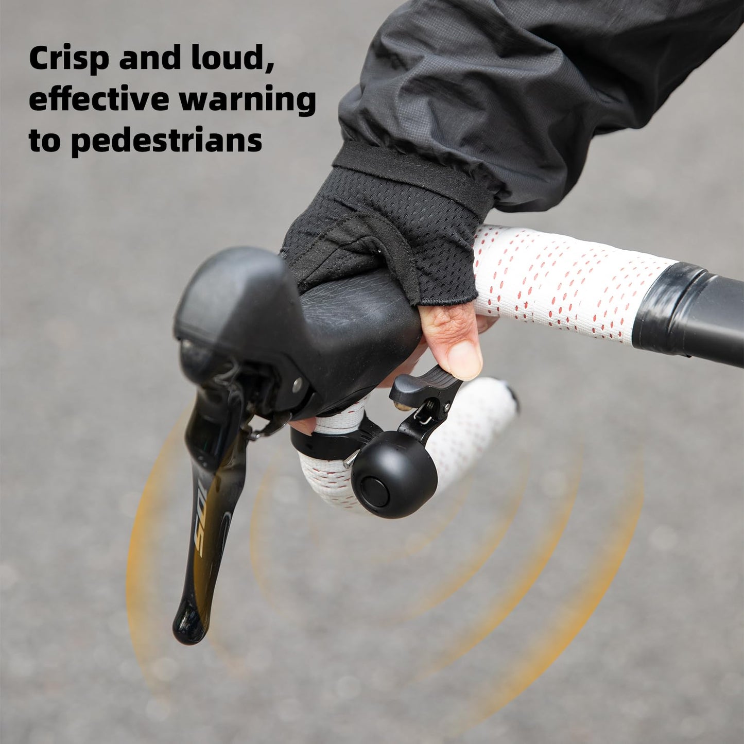 ROCKBROS Bike Bell Classic Bicycle Bell Road Bike Bells for Adults with Loud Sound and Fit for 1.06-1.18in/27-30mm Bicycle Handlebars Left Side