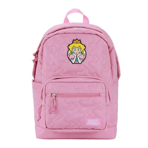 Bioworld Super Mario Brothers Princess Peach 17" Quilted Adult Backpack