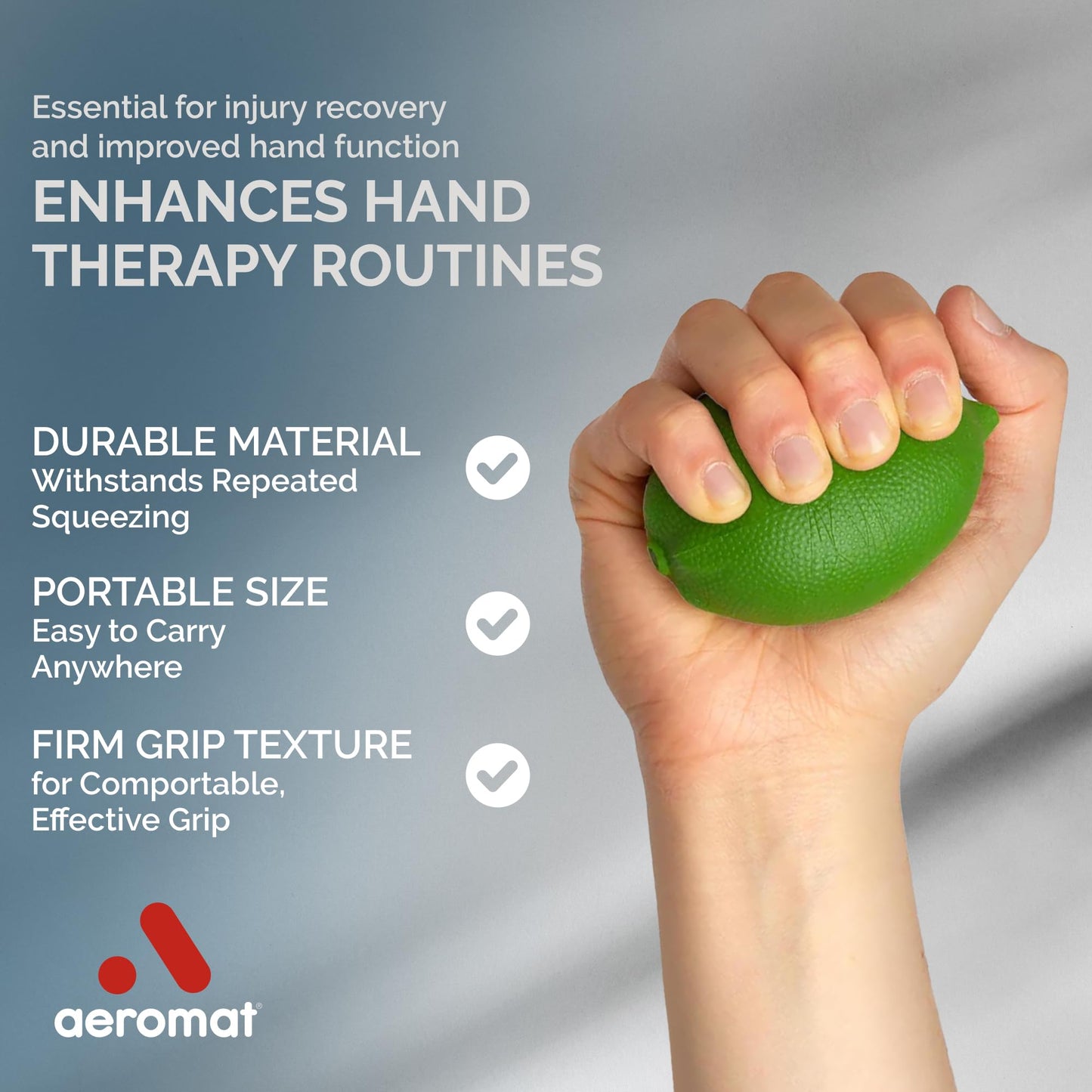 Ecowise Hand Therapy Fruit Squish Ball Pair – 2 Citrus Stress Balls for Adults, Hand Therapy and Grip Strength Trainer, Squeeze Balls for Stress Relief, Wrist and Finger Exercise, Latex-Free