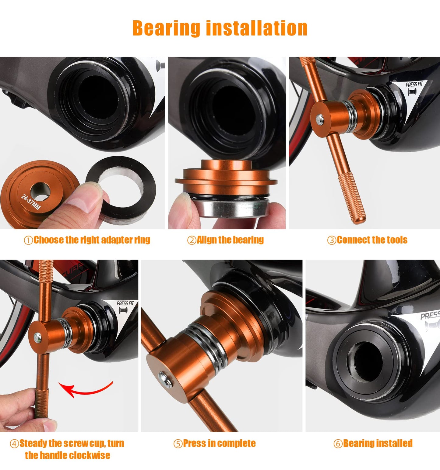 OugeWood Bicycle Bottom Bracket Install and Removal Tool Kit, Bearing Press Tool,Bike Bottom Bracket Remover,Suitable for BB86/BB30/BB91/BB92 and More