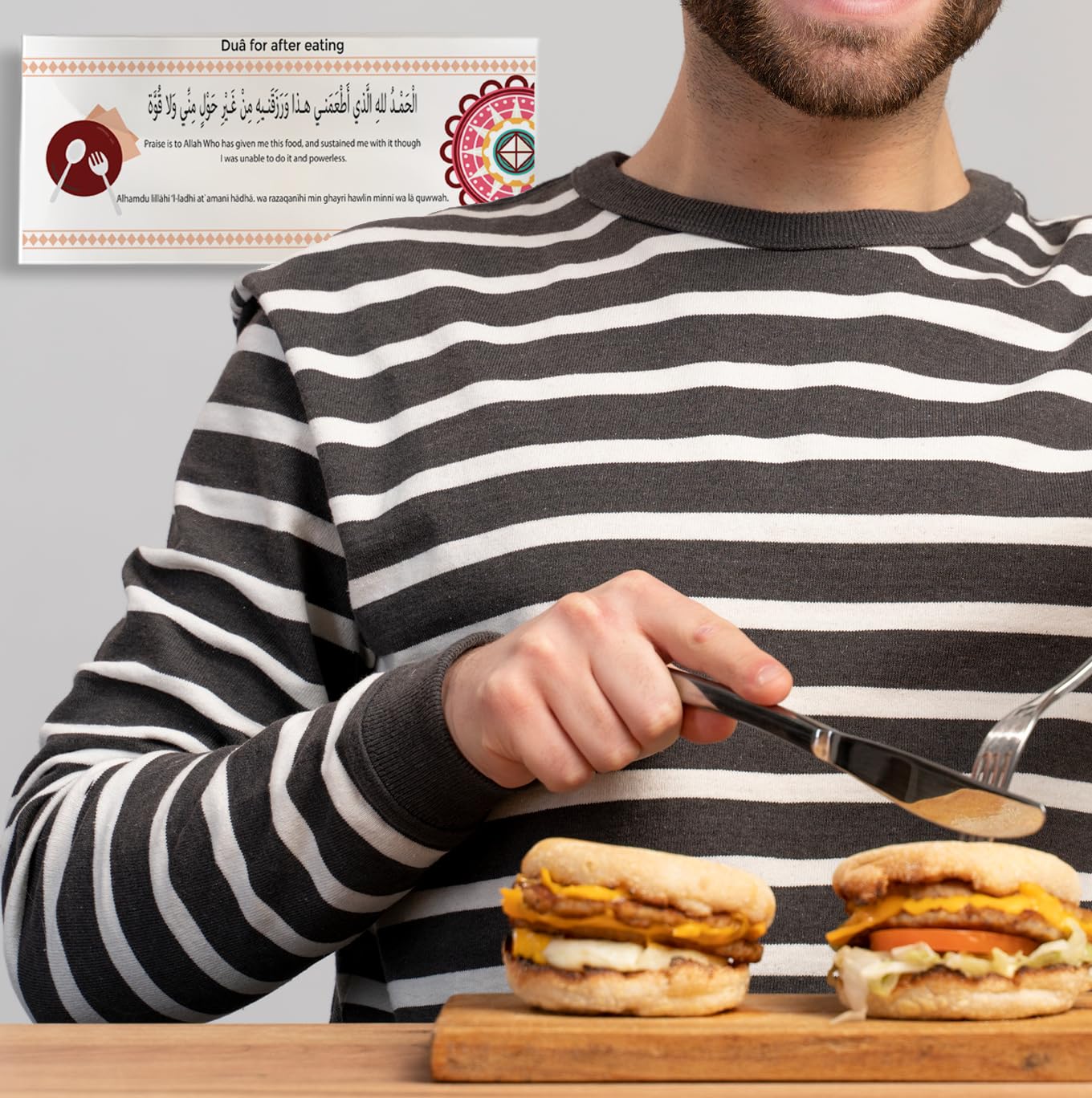 Set of 30 Islamic Quran Quotes with Arabic Letters Wall Decor Stickers - 7.8x3.5 in - Ramadan Eid Gifts for Muslim Men and Women - Duas for Kids Education