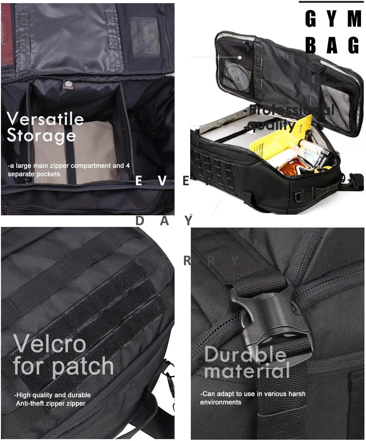 Miramrax Gym Bag | Waterproof Duffle Backpack for Men & Women - Ideal for Travel, Sports & Workouts