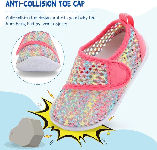 LeIsfIt Toddler Water Shoes - Breathable Quick-Dry Aqua Socks for Kids | Perfect for Beach & Pool Fun