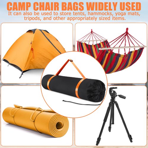 Extra Large Portable Chair Bag, 47"x11" Folding Camping Chair Storage Bag with Shoulder Strap, Heavy Duty Carrying Sack for Foldable Outdoor Lawn Fishing Chairs, Hammock, Tent, Yoga Mat