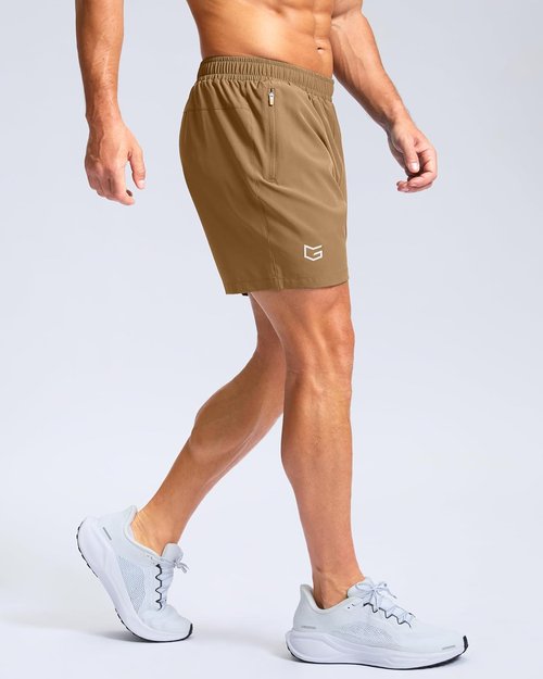 G Gradual Men's Athletic Running Shorts - Quick Dry Zipper Pockets | 7"/5"/9" Workout Gym Shorts for Basketball & Hiking