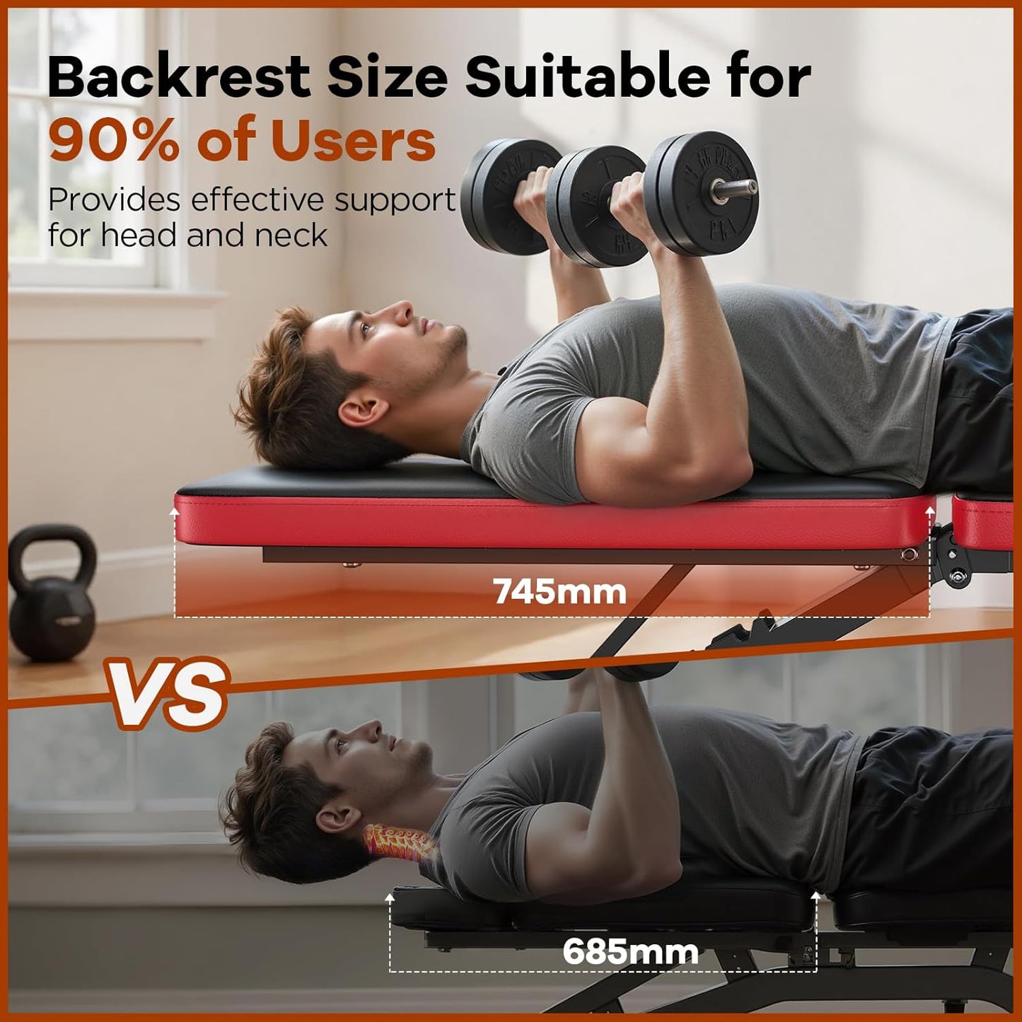 NICEPEOPLE Adjustable Weight Bench - 660LBS Capacity | Compact & Foldable for Home Gym