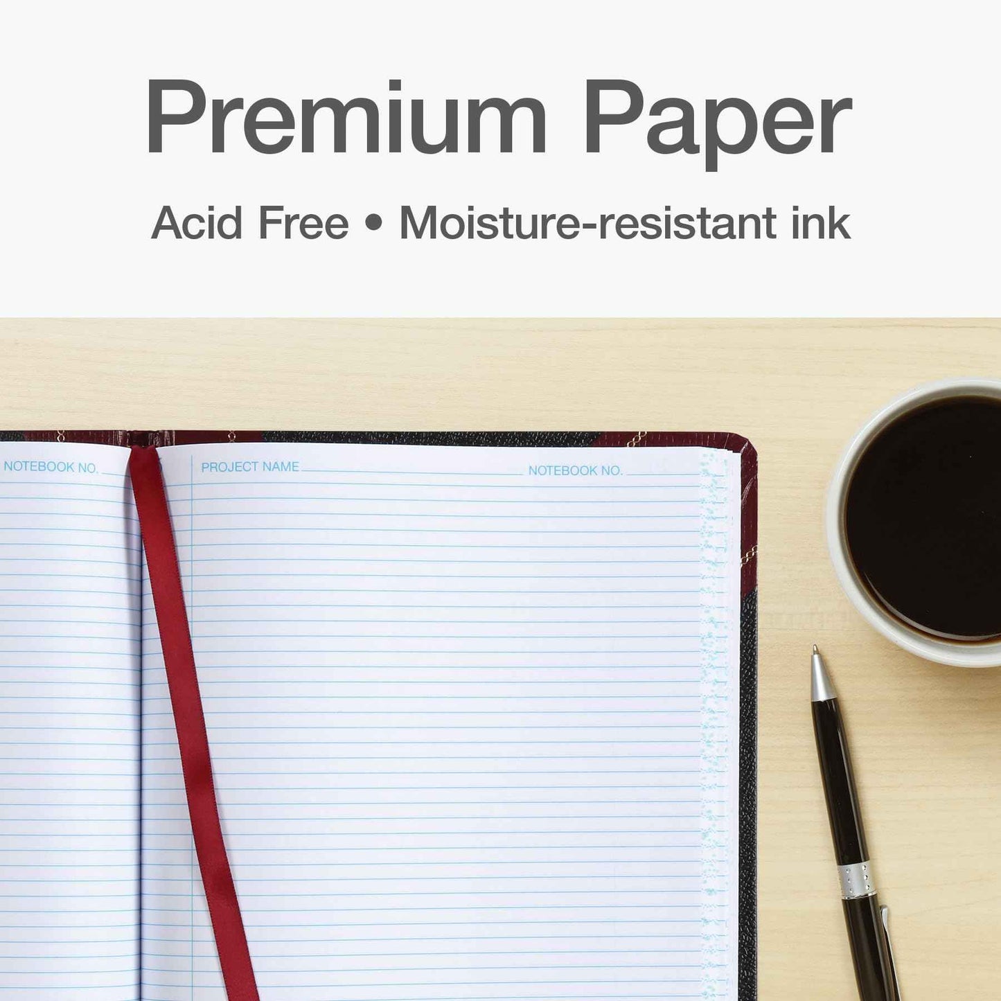 Boorum & Pease L21150R Laboratory Record Book,150 Pages,8-1/8-Inch x10-3/8-Inch,Black/Red