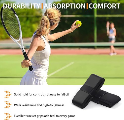 COIDEA Tennis Racket Grip Tape - Precut Anti-Slip Overgrip for Superior Comfort & Control