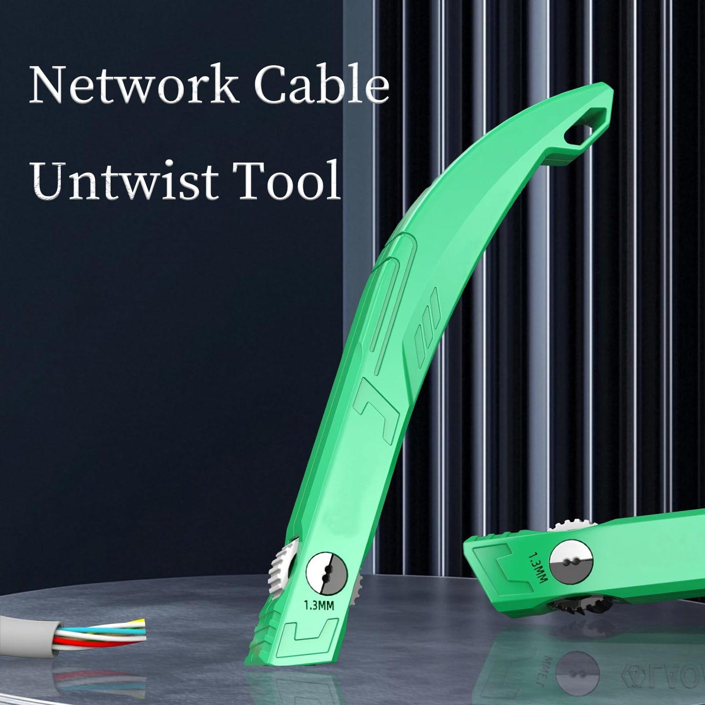 Wire Straightener & Untwist Tool for 1.3mm Crystal Network Cables – Efficient Cable Comb and Wires Pair Separator