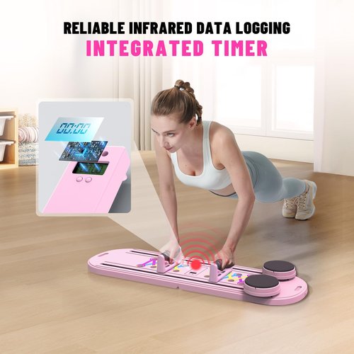 Maksone Pilates Board, Portable Foldable Reformer Training Set for Full-Body Workouts, 6-in-1 Versatile Kit with Multifunctional Ab Roller, Home Core Workout Equipment