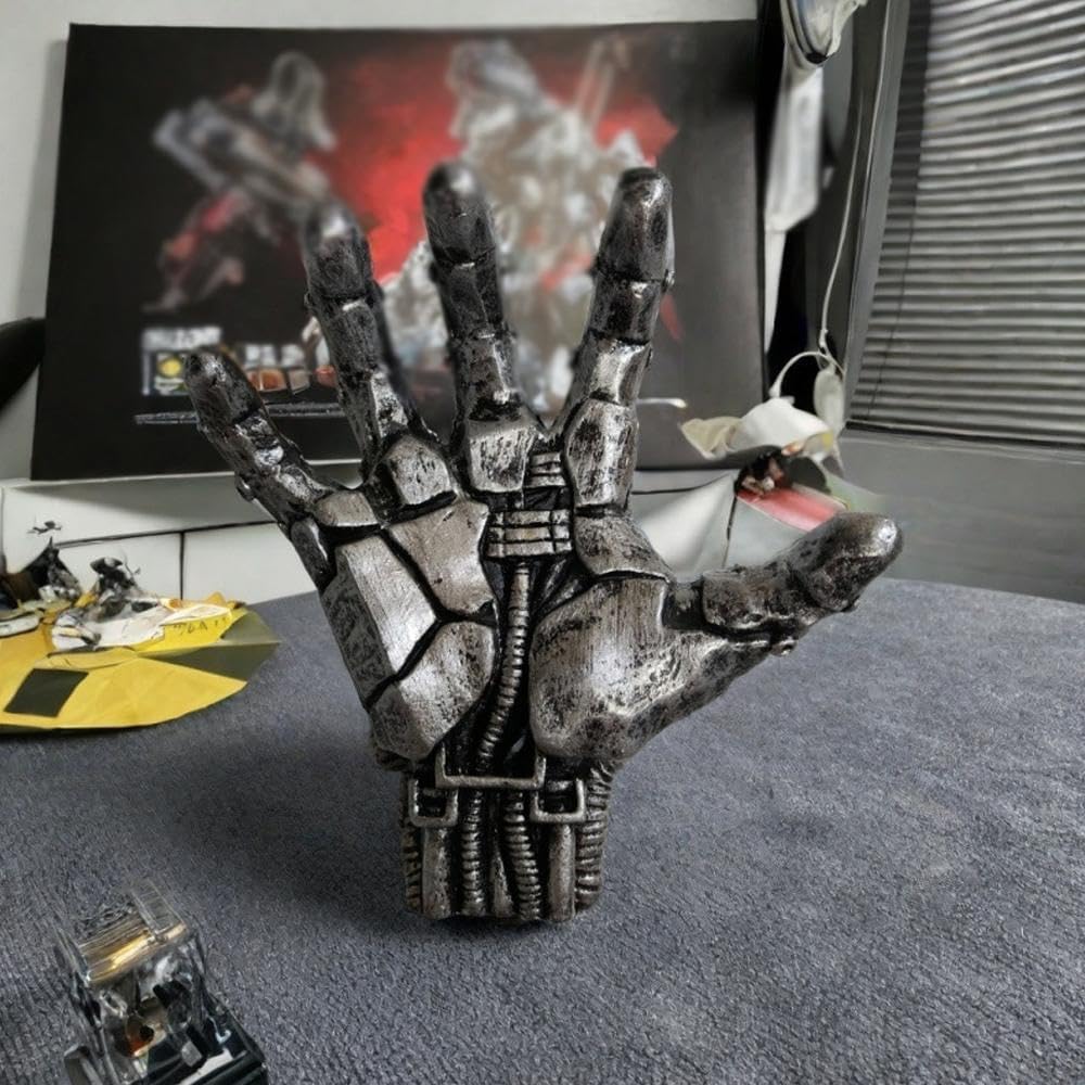 Mechanical Hand Wall Mounted Basketball Holder - Punk Style Garage Ball Storage Rack | Space-Saving Display for Room & Garage