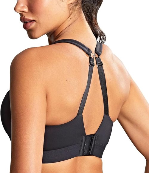 Panache Endurance Wired Sports Bra | Black 38F | High Impact, Supportive Sports Bra for Women, Exercise & Workout Bra