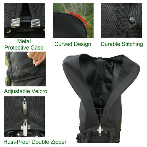 ZHICIM Golf Bag Rain Cover Hood with Snap Button, Universal 1680D Nylon Waterproof Material Dustproof Club Protector
