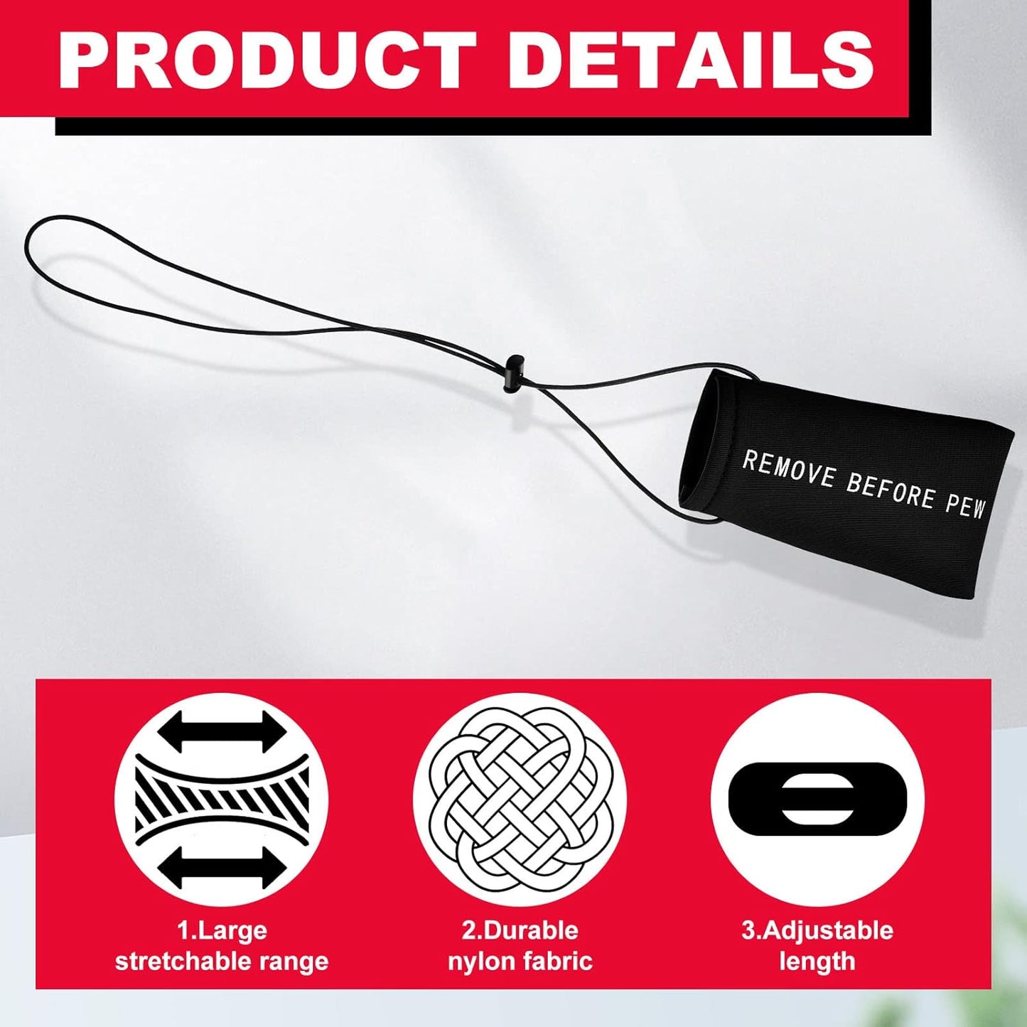 Riakrum Airsoft Barrel Cover - 6 Pcs with Elastic Bungee Cord | 5.51 x 3.15 Inch Paintball Accessories