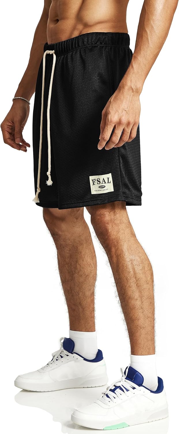 Ouber Men's Gym Shorts - Mesh Dry Fit Performance with Pockets | Ideal for Workouts & Basketball