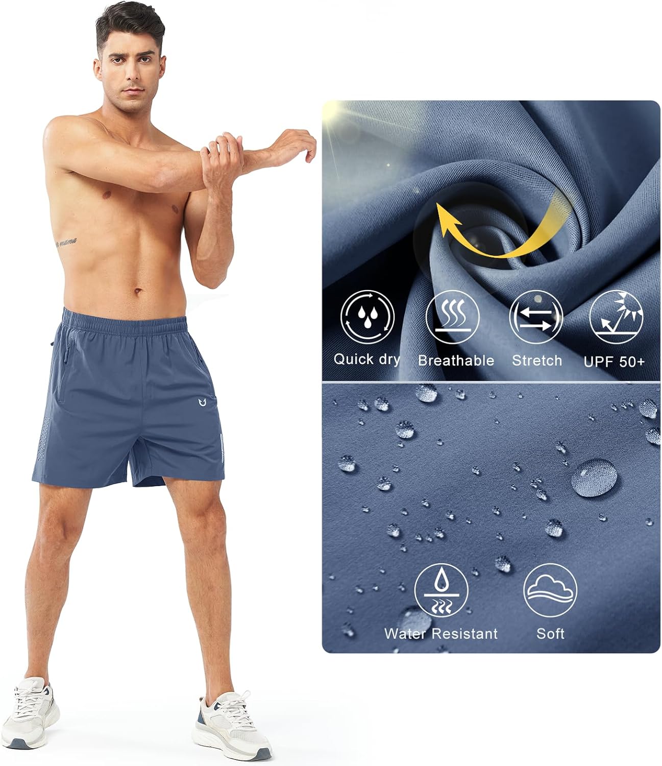 NORTHYARD Men's Athletic Running Shorts - Quick Dry Lightweight Gym Shorts | 5" 7" 9" Options
