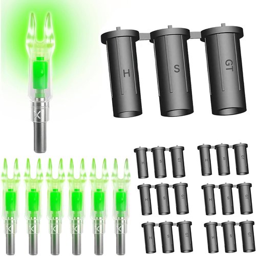 Lighted Nocks for Arrows - H, S, GT Bushings for .165, .233, .244, .246 | Essential Archery Accessories