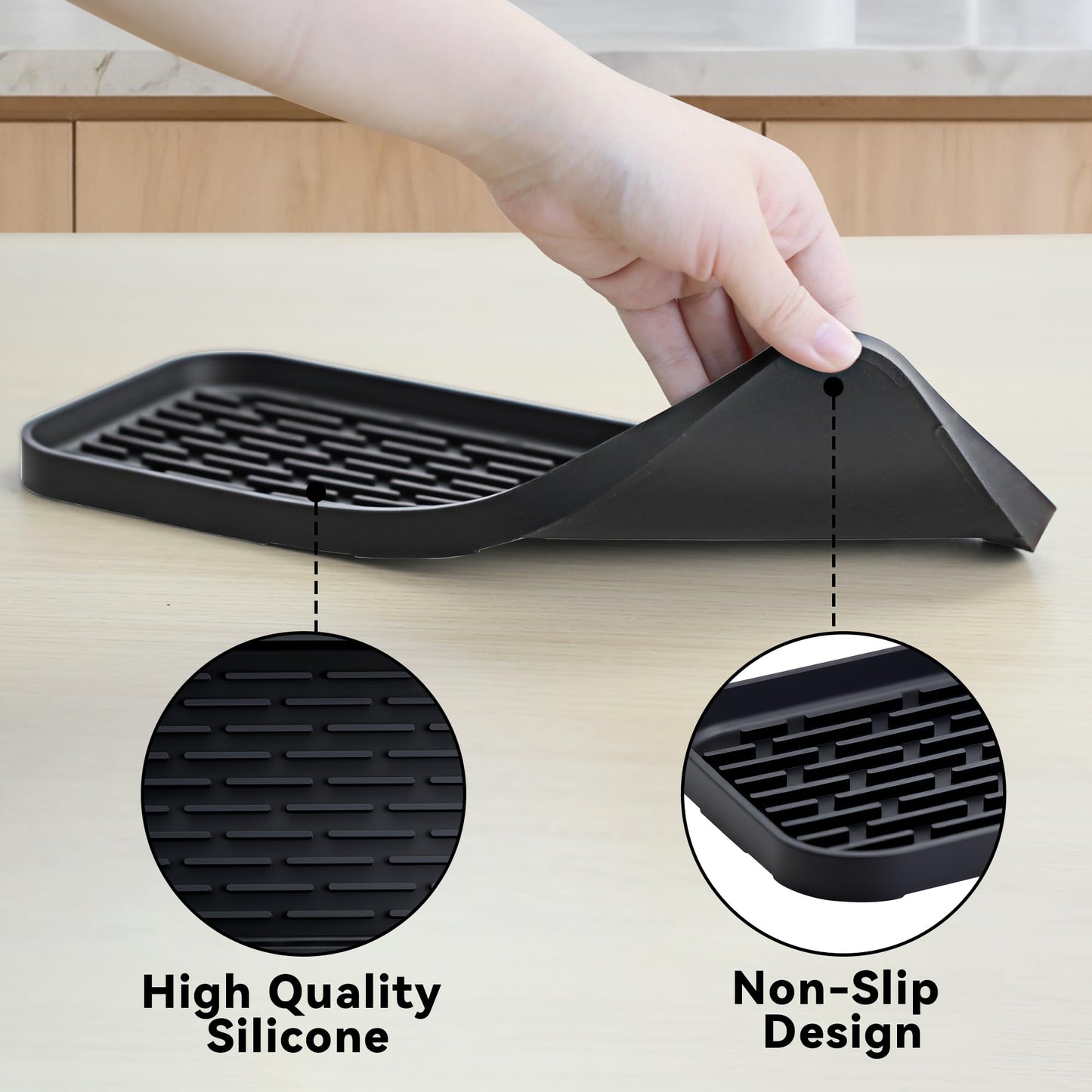 Drip Pan Compatible with 1 Gallon Drink Dispenser, 1 Pcs Silicone Tray Mat for DD&HAPP 1 Gallon Glass Drink Dispenser