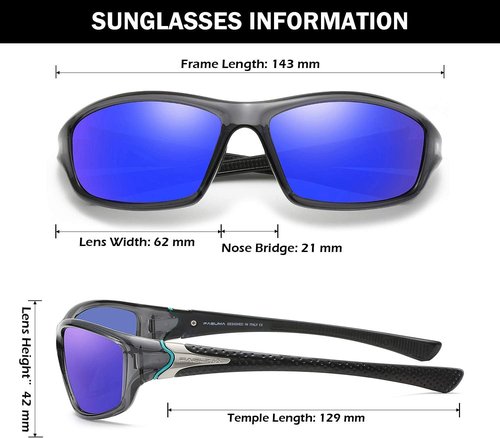 FAGUMA Polarized Sports Sunglasses - UV400 Protection for Men | Ideal for Cycling, Driving, and Fishing