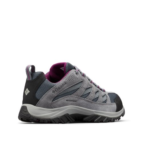 Columbia Womens Crestwood Waterproof, Graphite/Wild Iris, 10.5