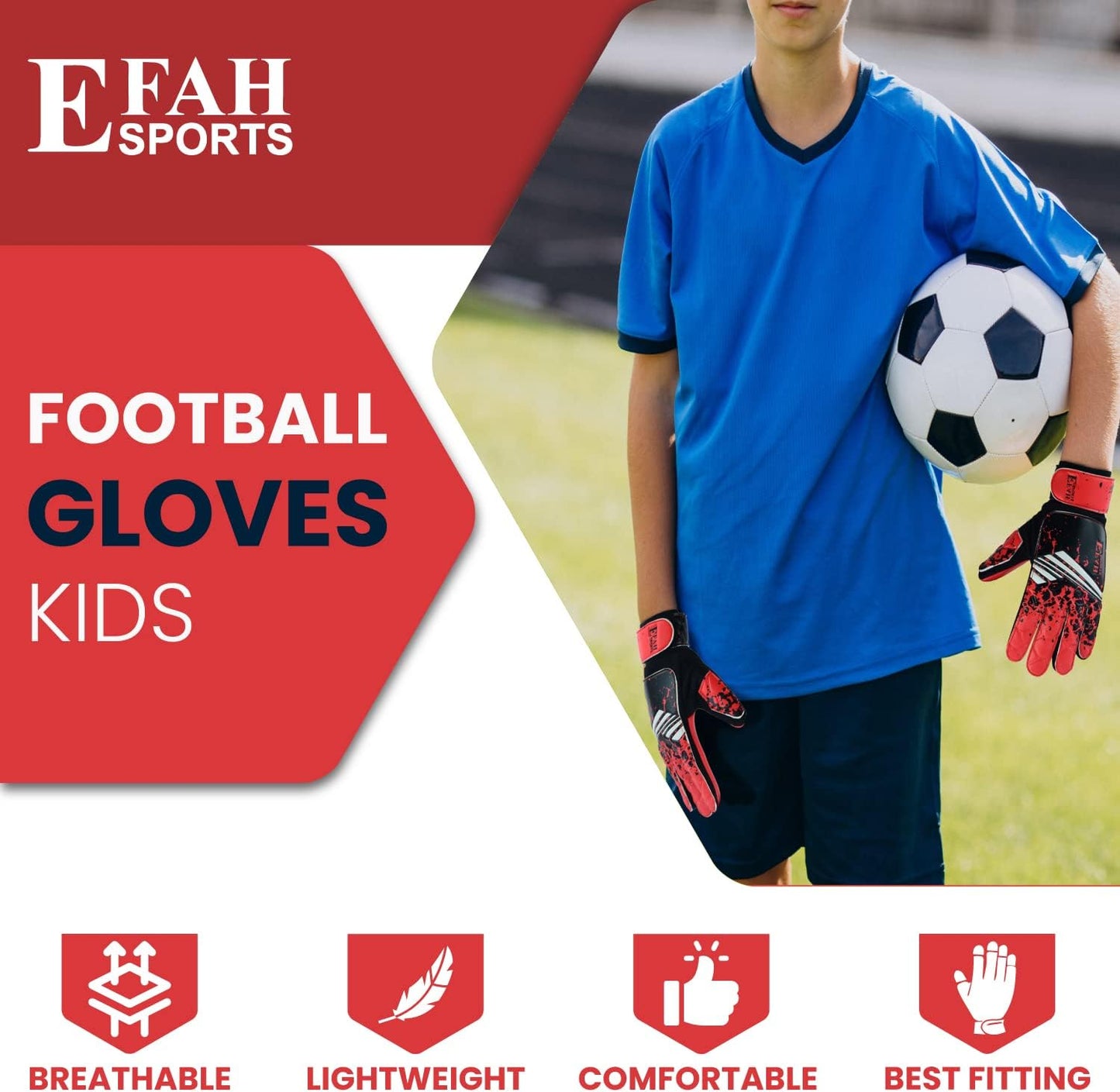 Regine Soccer Goalkeeper Gloves - Strong Grip for Kids & Youth | Perfect for Football Matches
