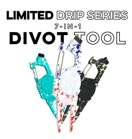 Links Golf Golf Divot Tool – 7 in 1 Multipurpose Divot Repair Tool – Lightweight and Compact Golf Divot Repair Tool with Ball Marker (1837 Drip)
