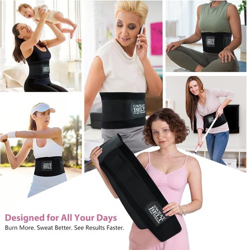 Lisacool Waist Trainer for Women - Sweat Band Waist Trimmer for Effective Belly Slimming | Adjustable Fit