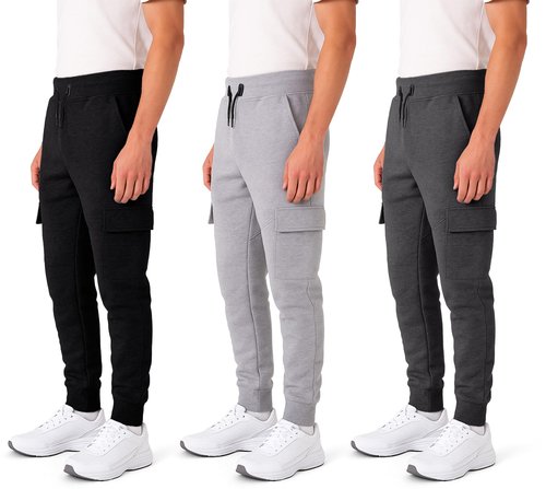 ALL IN SWEATS XS Apparel Boys Joggers 3 Pack – Athletic Pants, Fleece Sweatpants for Boys, Active Workout Pants, Comfortable Kids' Sweat Joggers - (8-20), 18, Charcoal/Grey/Black