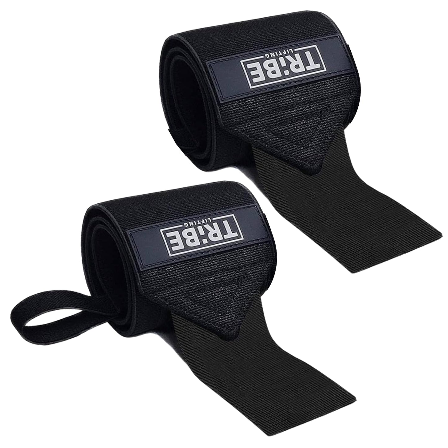 Tribe Lifting Heavy Duty Wrist Wraps & Lifting Straps for Weightlifting - Wrist Straps for Weightlifting Men with Silicone Grip & Padding - Gym Wrist Wraps and Lifting Straps