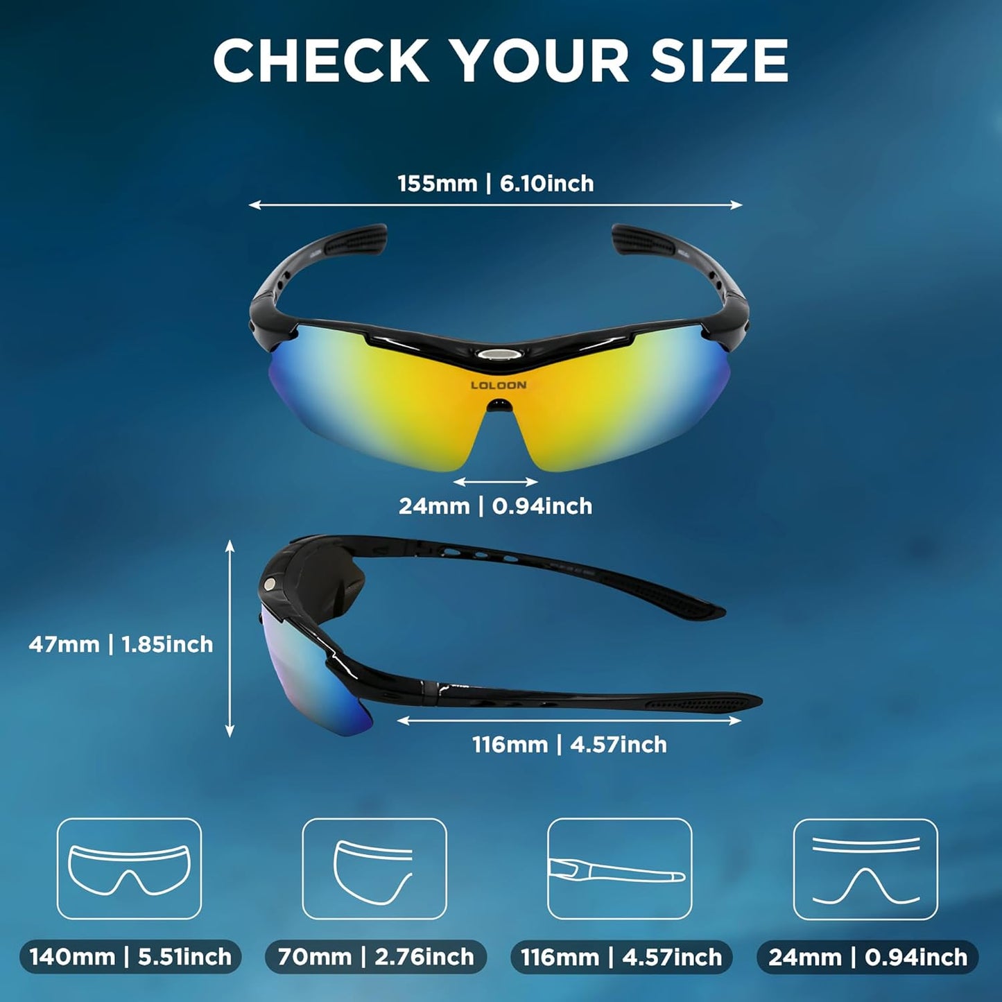 Skiennix Cycling Sunglasses - Wrap-Around Sports Eyewear for Men, Women & Youth | Perfect for Running, Climbing & More