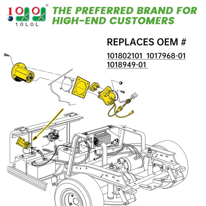 10L0L 48 Volt Golf Cart Charger Receptacle and Fuse Assembly | Electric Golf Cart Parts for Club Car 101802101