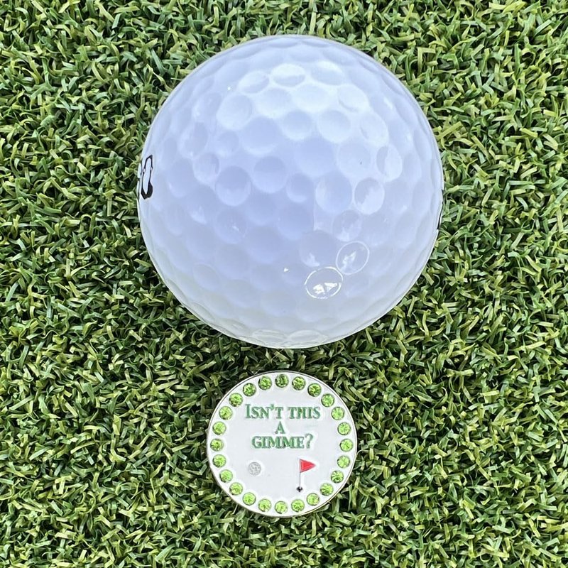 Giggle Golf Bling Golf Ball Marker with Magnetic Hat Clip – Isn’t This a Gimme Sparkly Marker for Women Golfers – Fun Golf Gift with Organza Bag & Bonus Hand Cream