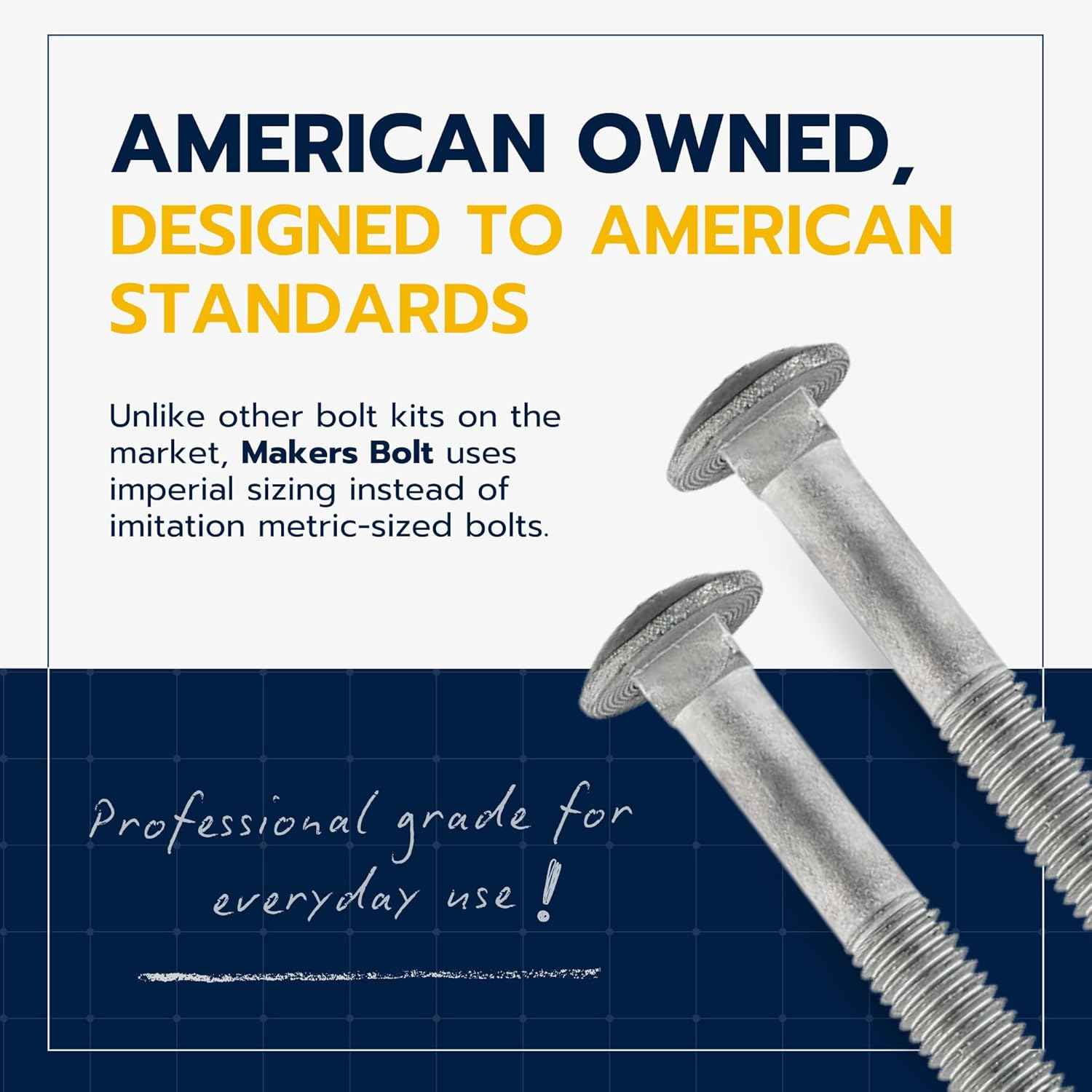 Galvanized Carriage Bolt Kit - 25 Pack 1/2" x 6" with Washers & Hex Nuts for Outdoor Use