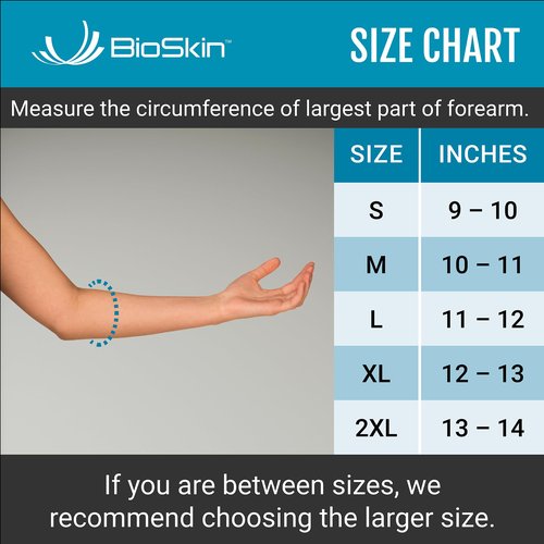 BioSkin Hypoallergenic Elbow Band with Compression Pad and Supportive Strap for Pain Relief from Tennis Elbow and Golfer's Elbow (XS - Small)