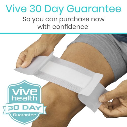 Vive Care Adhesive Border Gauze 4"x8" (15pcs) - Bordered Non-Stick Island Dressing - Absorbent Wound Care Dressing - Breathable Sterile Bed Sore Bandage - Individually Wrapped Non-Woven Pad for Ulcers