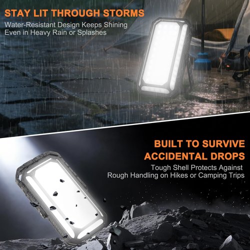 Camping Lantern LED Rechargeable - up to 120+ Hours, 10000mAh Portable Camping Lights with Redlight &12 Light Modes, LCD Display, Dimmable, Waterproof, Camping Lanterns for Power Outages, Hurricane